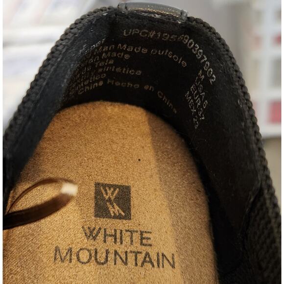 WHITE MOUNTAIN Black Bling Slip On Slip Resistant Knit Fashion Sneakers Women 6M - Picture 2 of 9